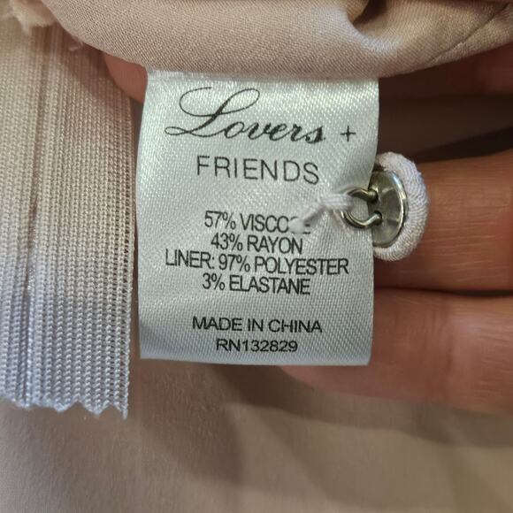 Lovers + Friends Dress Womens Size L Shimmy Pink Fit & Flare Mini Long Sleeve - Picture 14 of 16